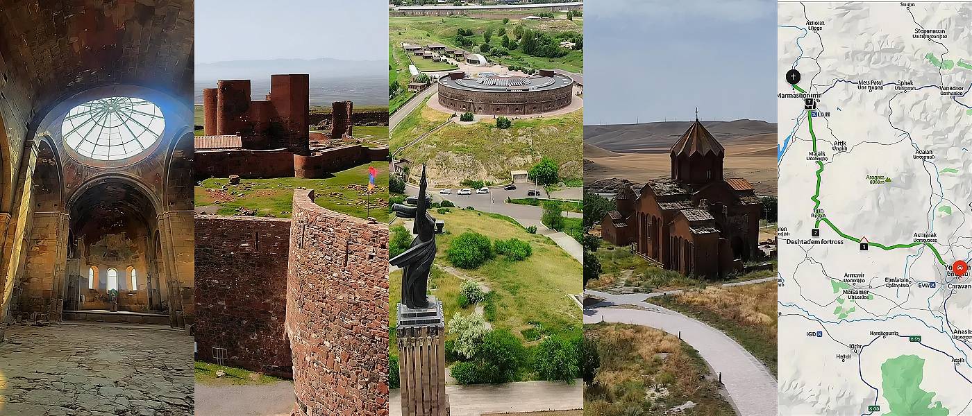 Aruch Cathedral, Dashtadem Fortress, Gyumri and Marmashen Monastery road trip from Yerevan